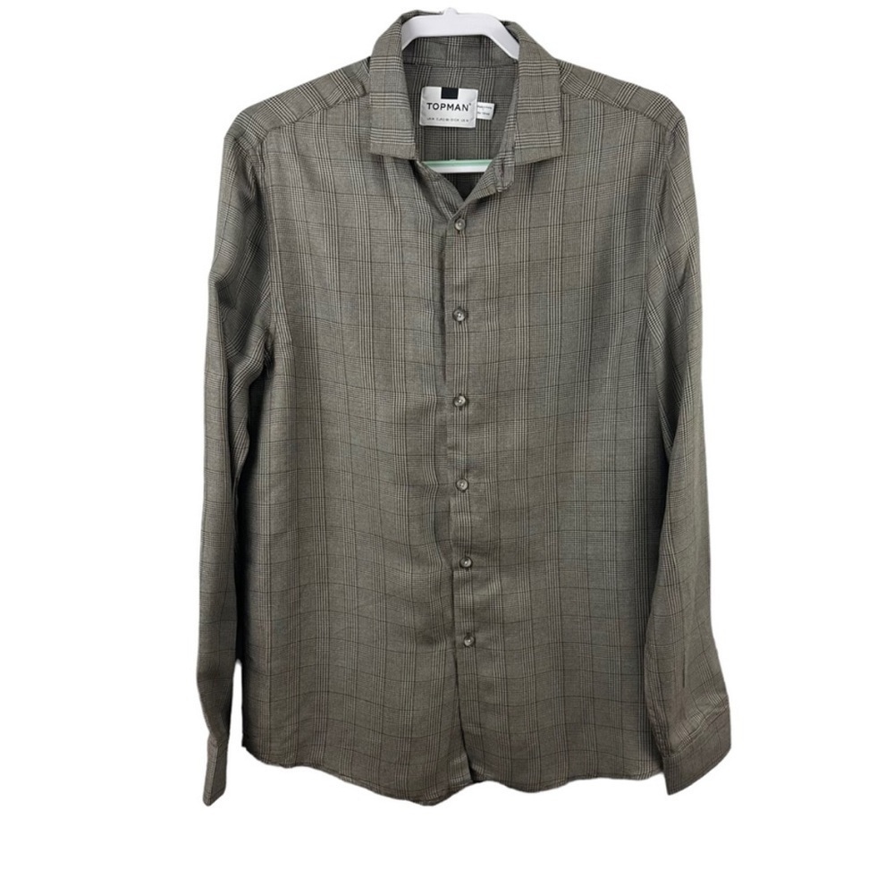 Topman Plaid Button Down Shirt